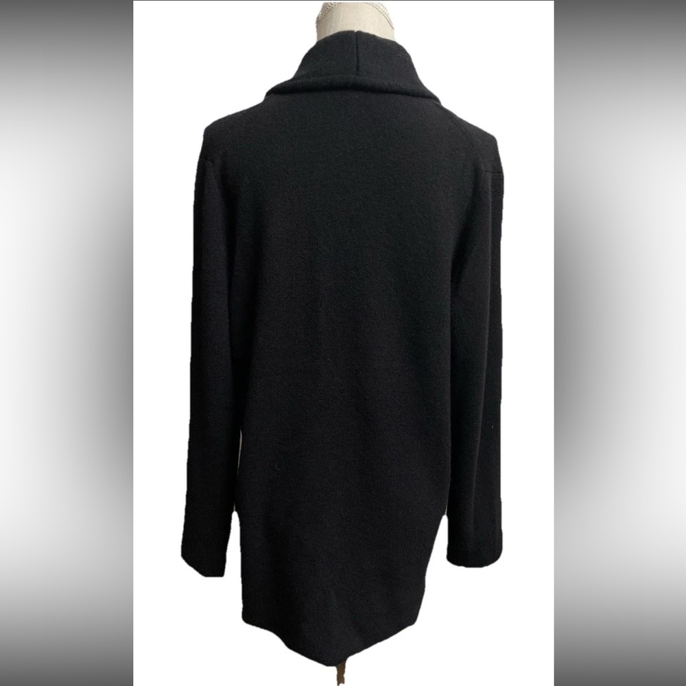 J Crew Black Open Front Sweater Blazer In Everyday Cashmere Size M Cardigan - Picture 5 of 8